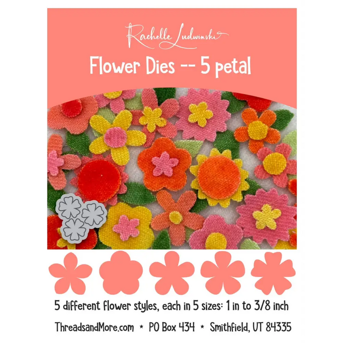 Flower Dies - 5 Petal Flowers