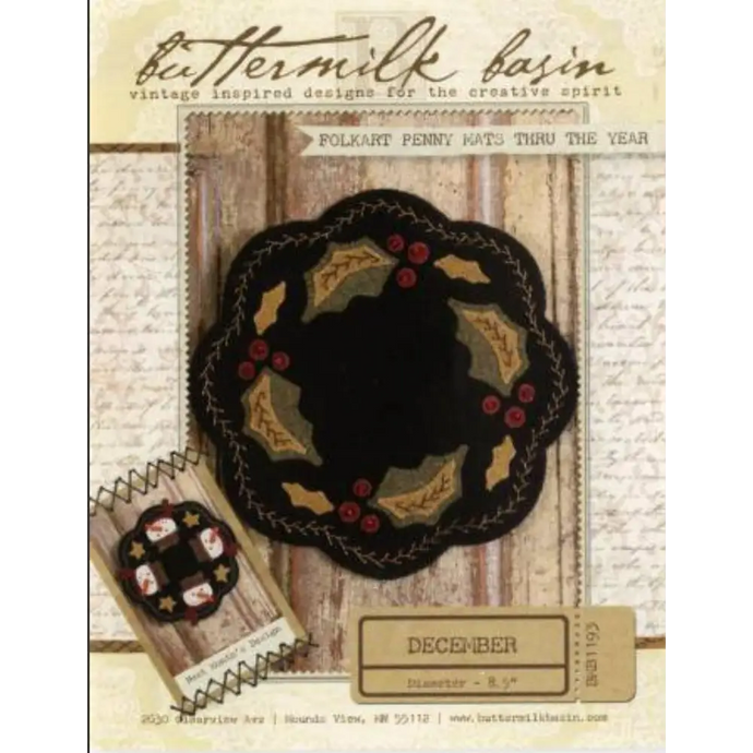 Folkart Penny Mats Thru the Year December - Pattern - Default