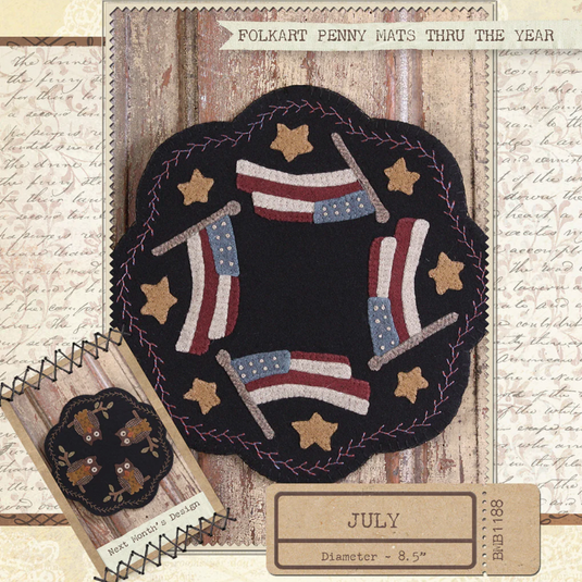Folkart Penny Mats Thru the Year July - Pattern - Default