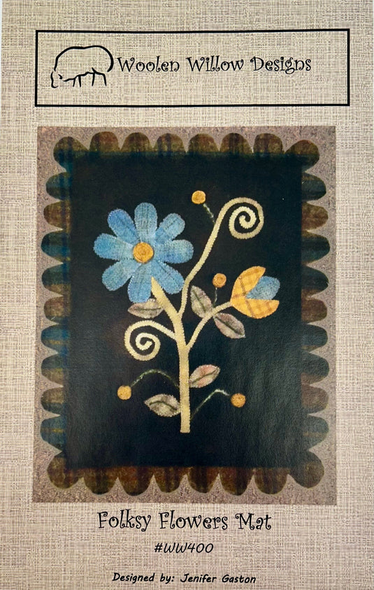 Folksy Flowers Mat Pattern 