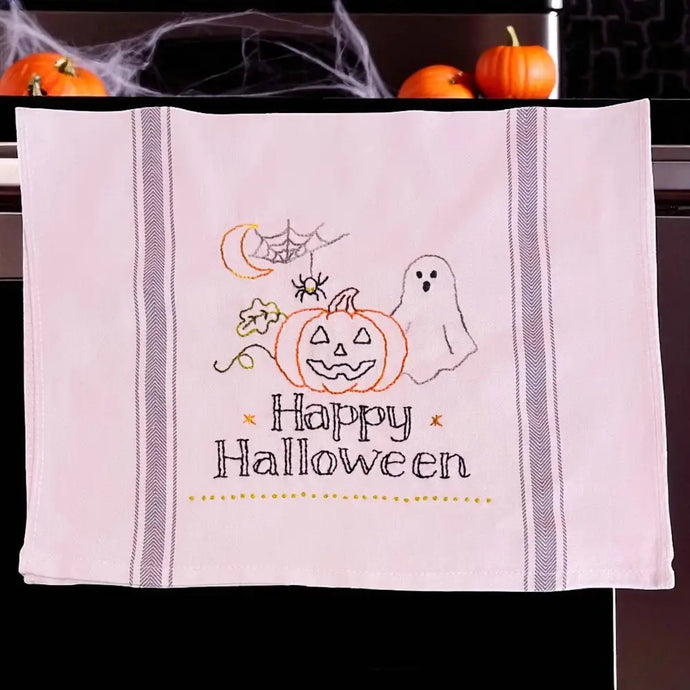 Happy Halloween Simple Stitches Towel