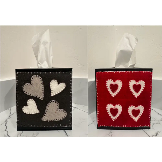 Heart Metal Tissue Box Cover