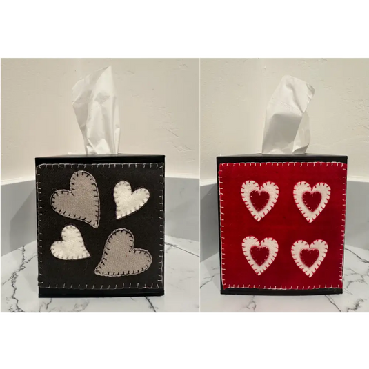Heart Metal Tissue Box Cover