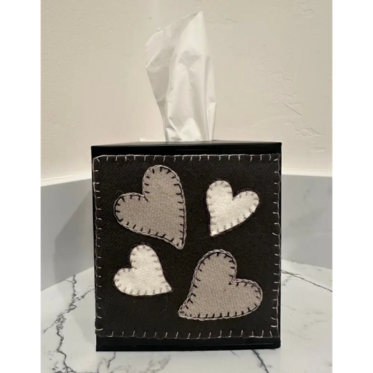 Heart Metal Tissue Box Cover