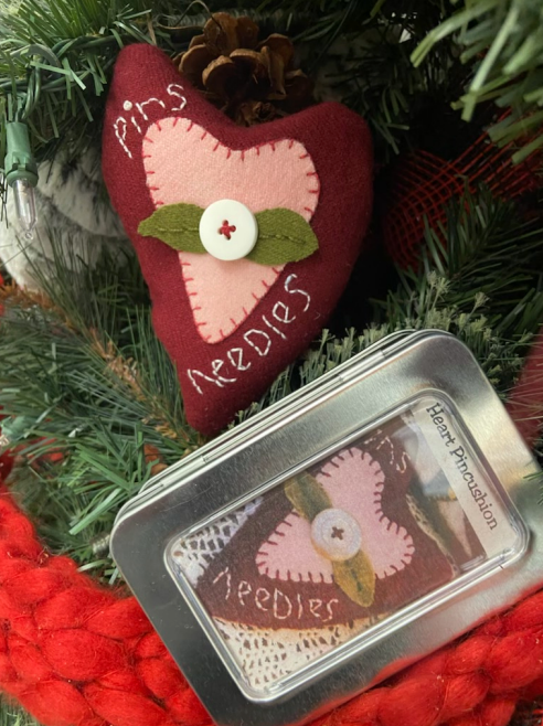 Heart Pincushion Kit - Kit with Pattern - Default