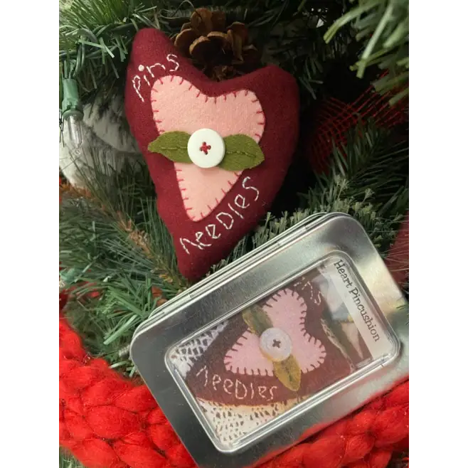 Heart Pincushion Kit - Kit with Pattern - Default