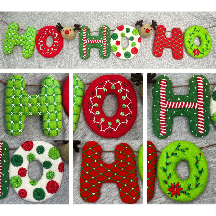 Ho Ho Ho Banner - Kit with Pattern - Default