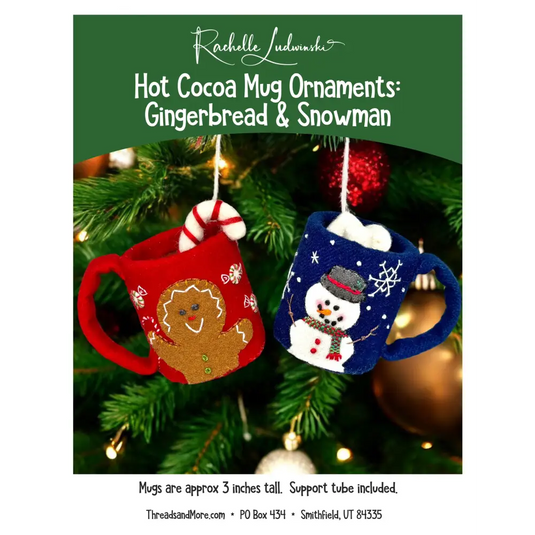 Hot Cocoa Mug Ornaments: Gingerbread and Snowman