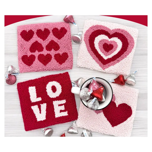 Hugs and Kisses Mug Rugs