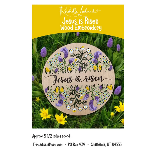 Jesus is Risen Wood Embroidery