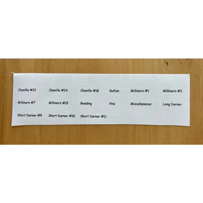 Needle Book Labels