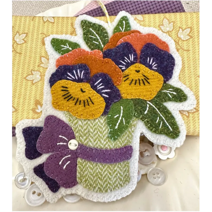 Potted Pansies Ornament
