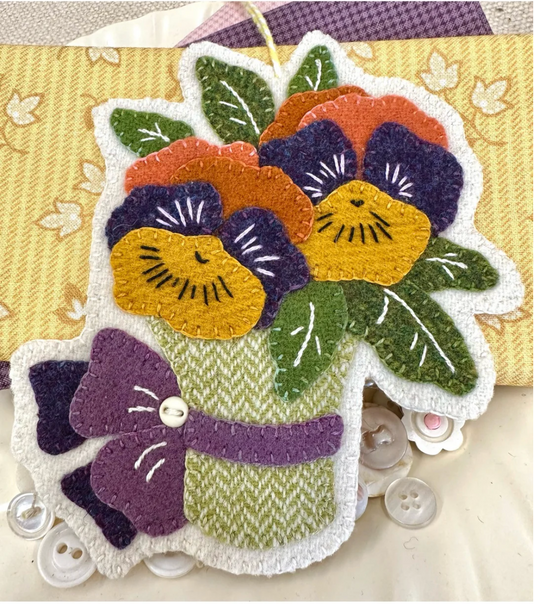 Potted Pansies Ornament