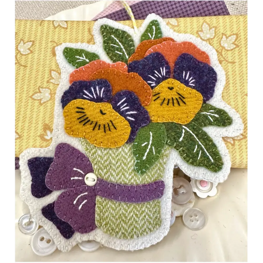 Potted Pansies Ornament