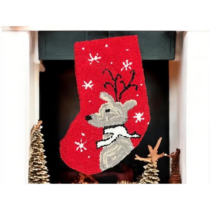 Reindeer Stocking Needle Punch