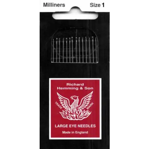 Richard Hemming & Son Milliners Needles Size 1 - Default