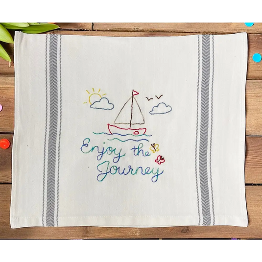 Sail Boat Tea Towel