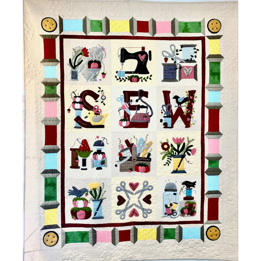 Sew Quilt/ Thimble Blossom - Block of the Month