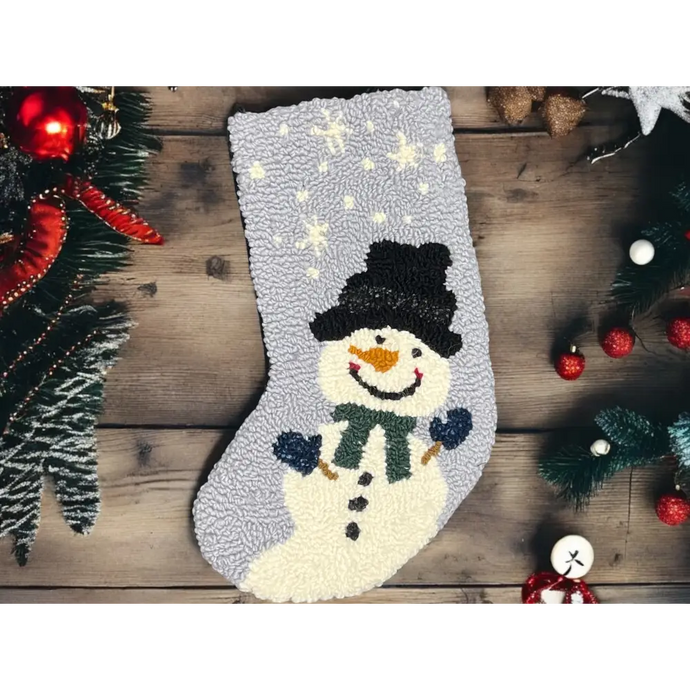 Snowman Stocking Needle Punch