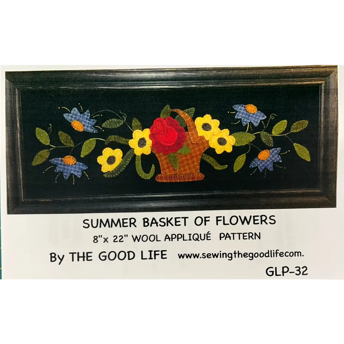 Summer Basket of Flowers Pattern