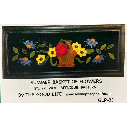 Summer Basket of Flowers Pattern