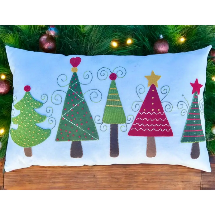 Trees in a Row Bench Pillow