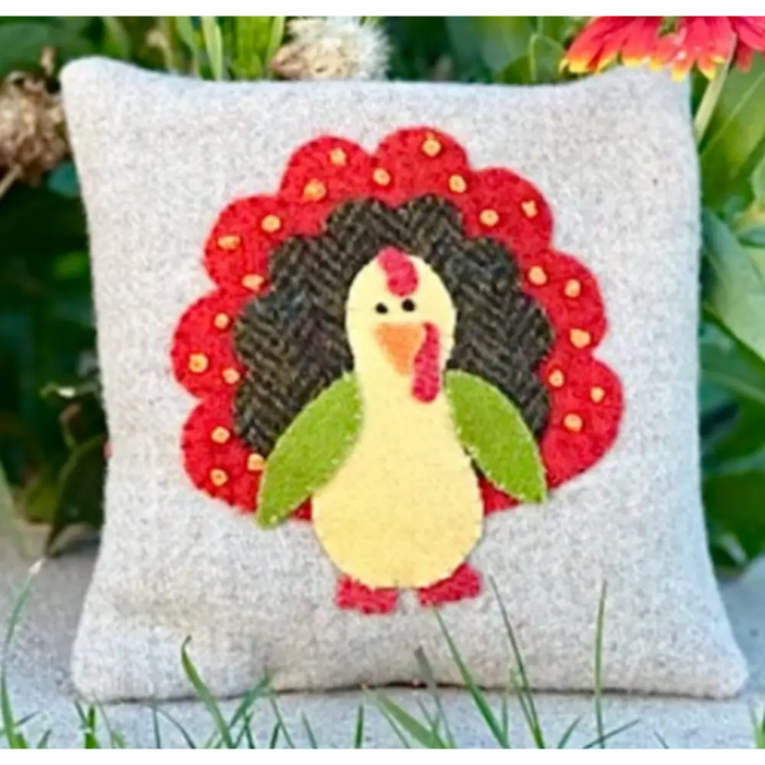 Turkey Feathers Pincushion - Kit with Pattern - Default