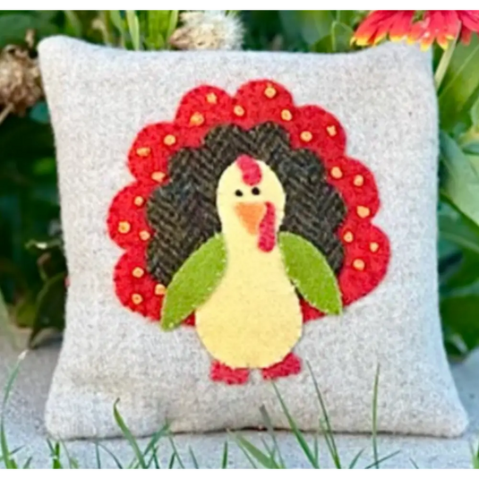 Turkey Feathers Pincushion - Kit with Pattern - Default