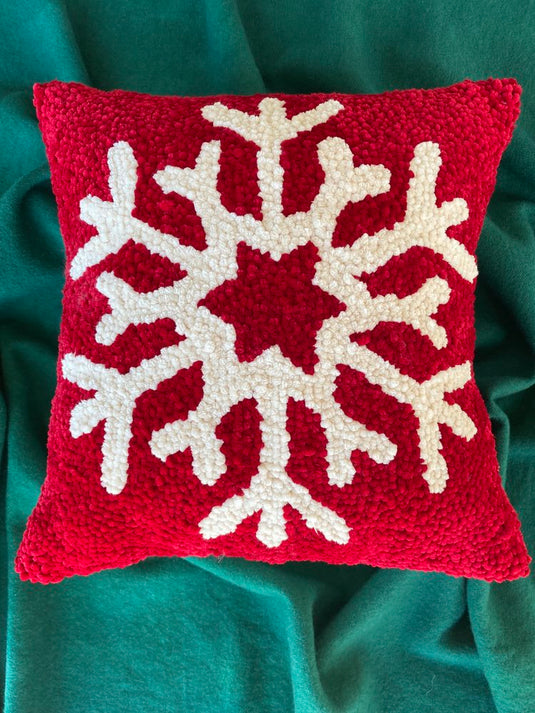 Velvet Snowflake Pillow Punch
