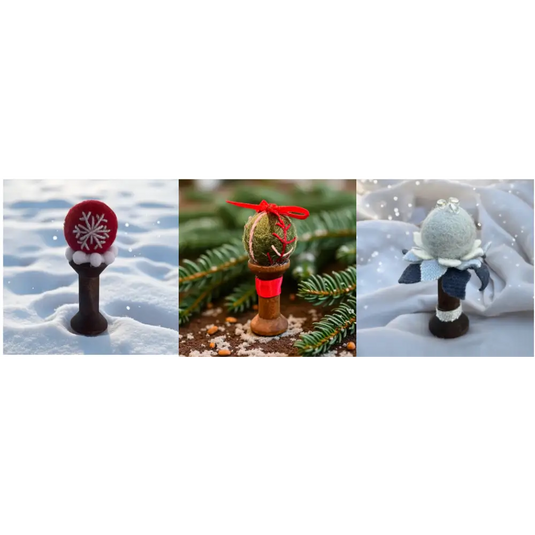 Winter Spool Pincushion Collection