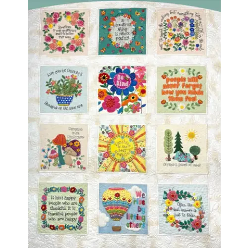 Words to Live by Quilt - Block of the Month