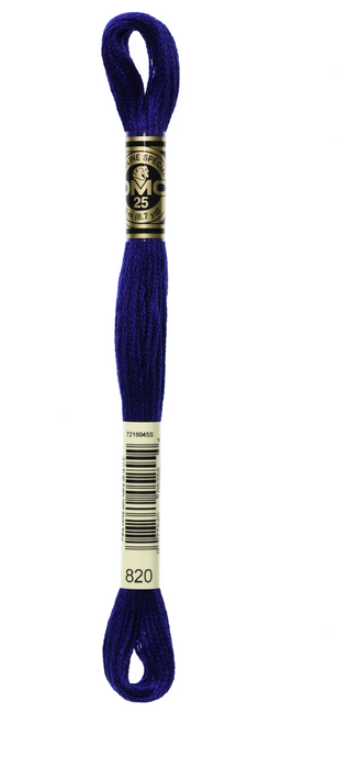 820 Very Dark Royal Blue DMC Floss