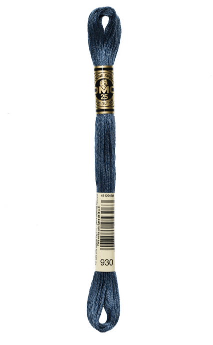 930 Dark Antique Blue DMC Floss