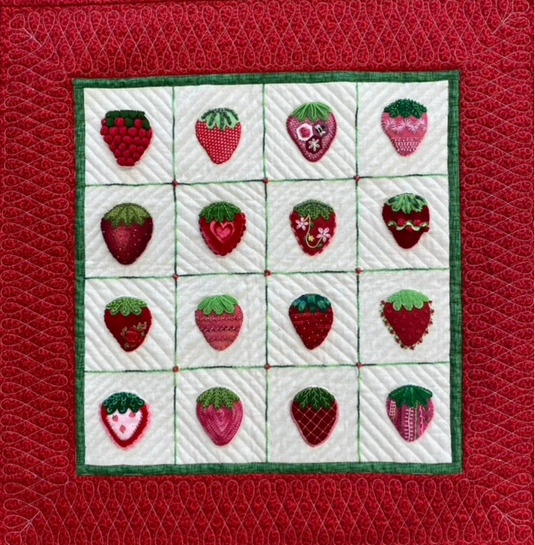 Berry Sweet Embellishment Kit Inspired by Strawberry Study Pattern