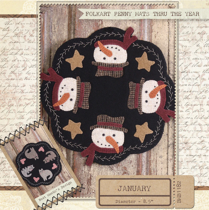 Folkart Penny Mats Thru the Year January