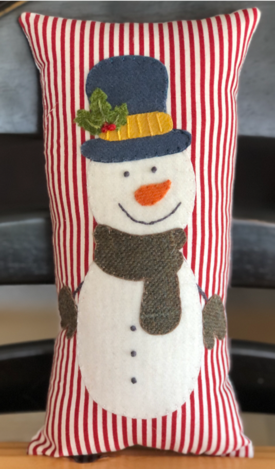 Christmas Bowl Filler Pillow: Snowman