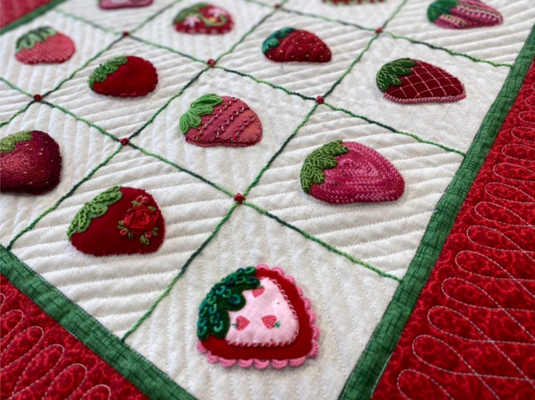 Berry Sweet Embellishment Kit Inspired by Strawberry Study Pattern