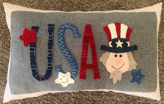 Uncle Sam Bench Pillow